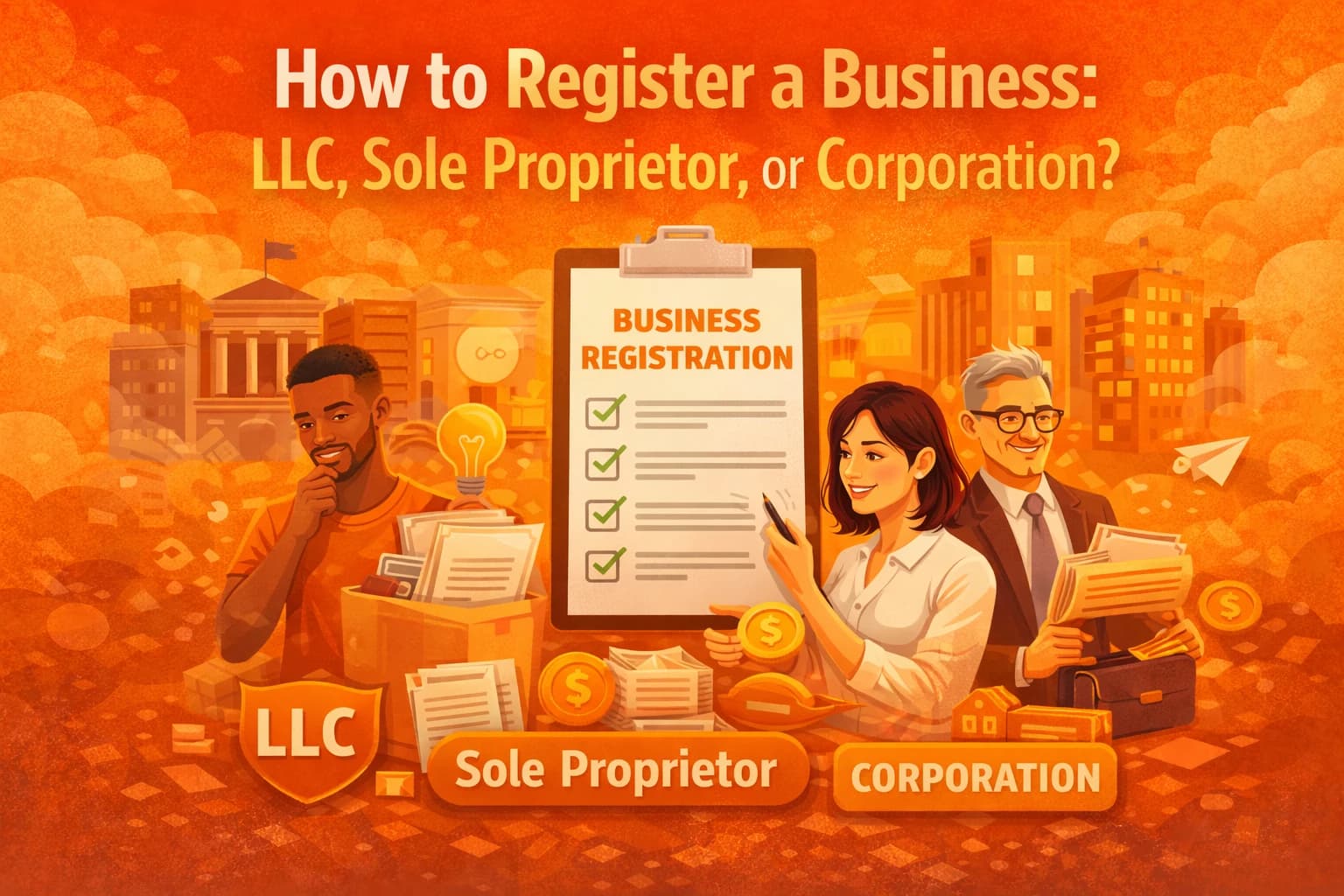 How to Register a Business: LLC, Sole Proprietor, or Corporation?
